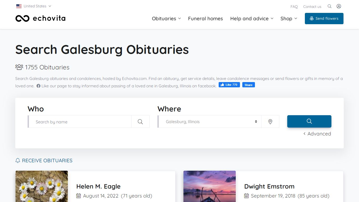 Galesburg Obituaries - Latest Obituaries in Galesburg, IL - Echovita